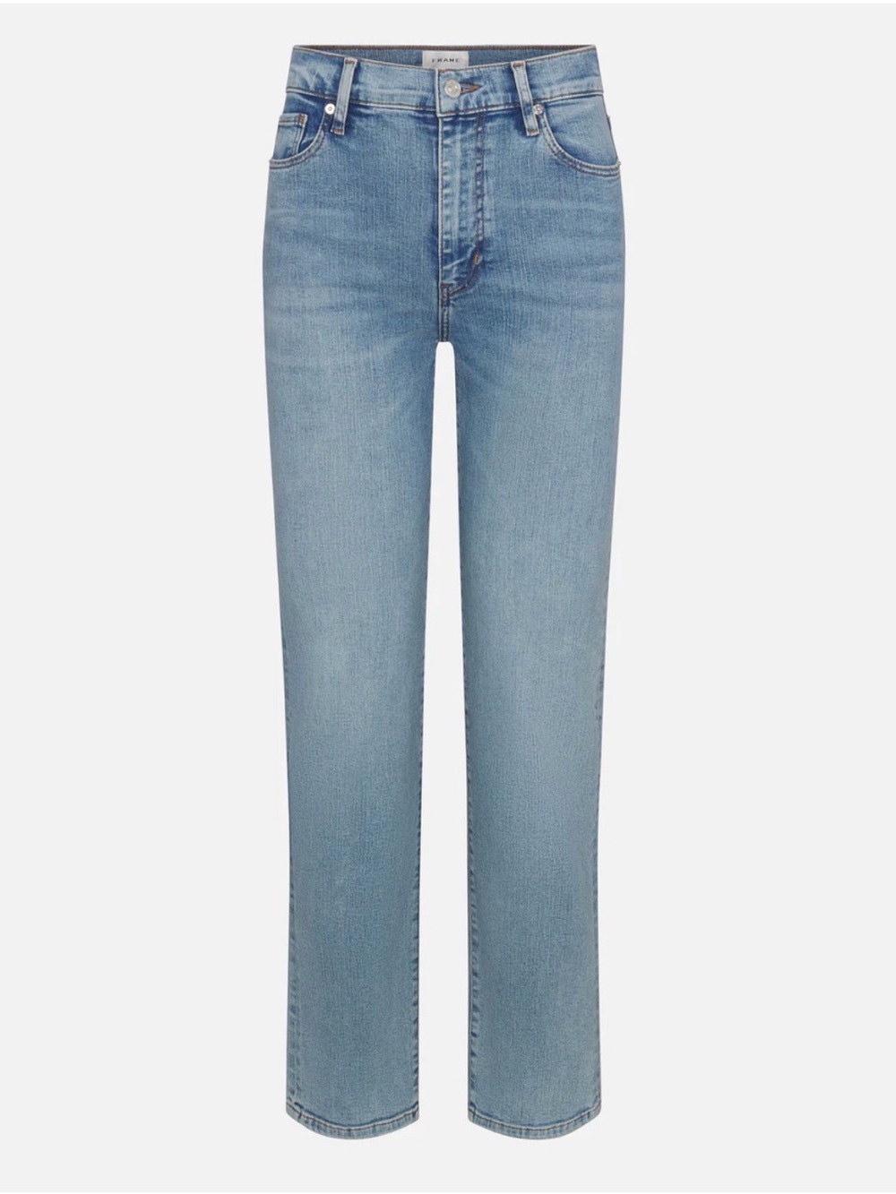 Womens NWT FRAME Le Sleek Straight jeans high-rise waist classic wash size 29